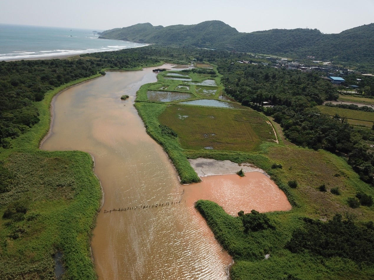 Aerial photograph of Wuweigang Waterbird Refuge
