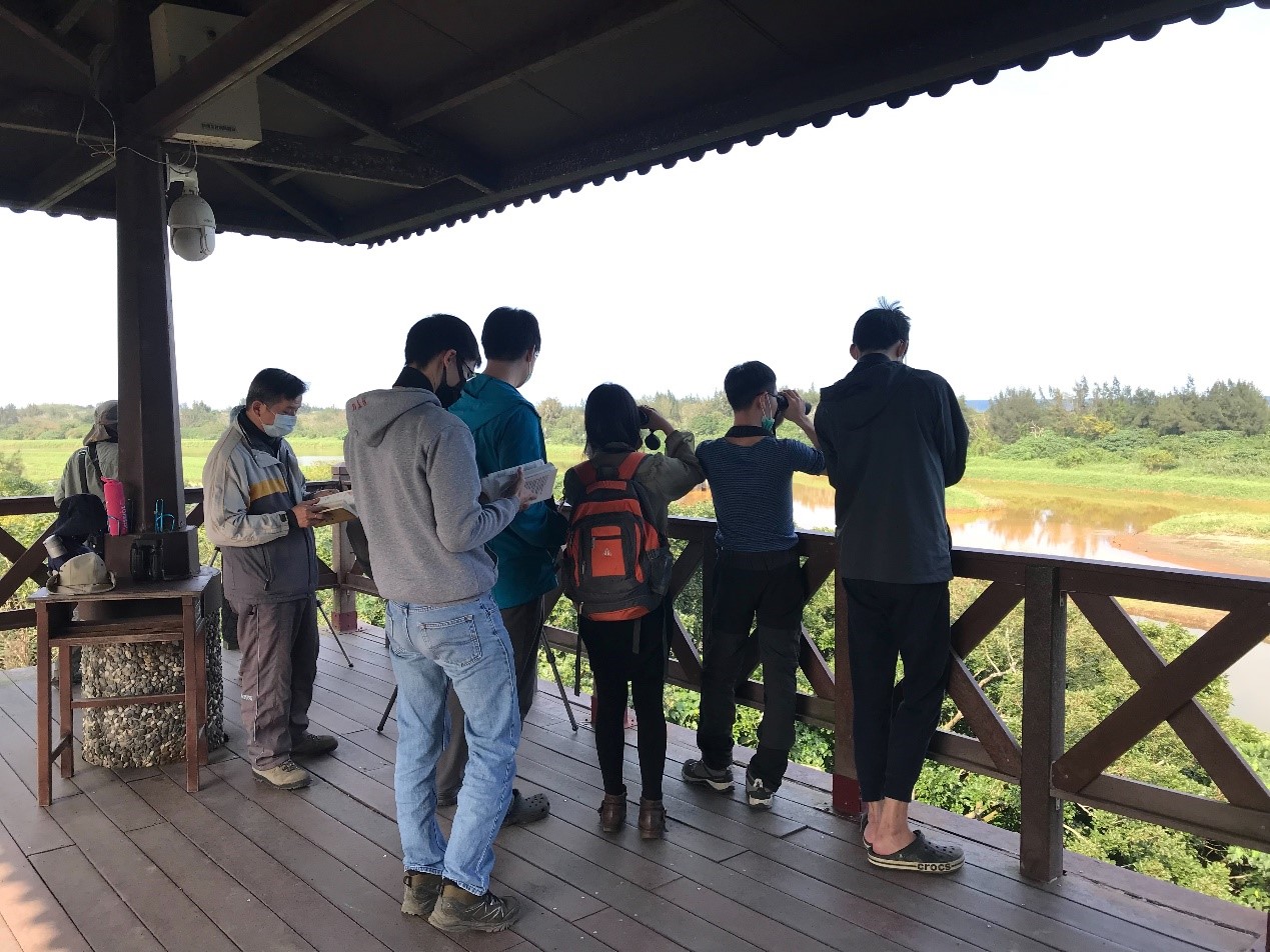 Bird-watching activities in Wuweigang Waterbird Refuge